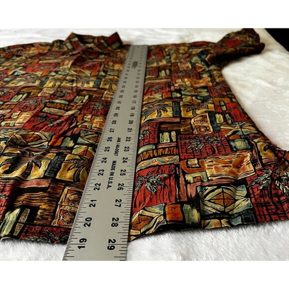 Vintage 80s Tori Richard Mens Button-Up Hawaiian Shirt Medium Tropical Abstract - Picture 7 of 8